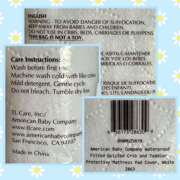 NEW Crib/Toddler Bed Mattress Cover - Picture 5 of 8